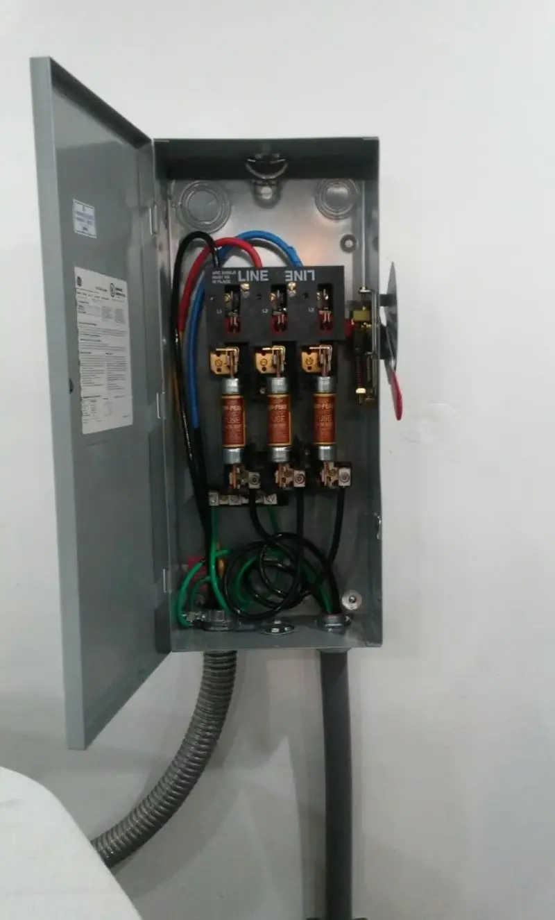 Three-phase disconnect switch installed for Electrical Wiring & Rewiring in Port Washington